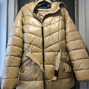 Michael Kors Women's Gold Puffer Coat